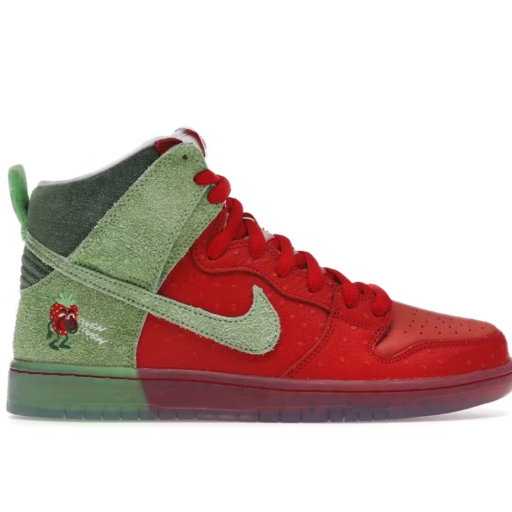 Nike Kids Red and Green High-Top Sneakers